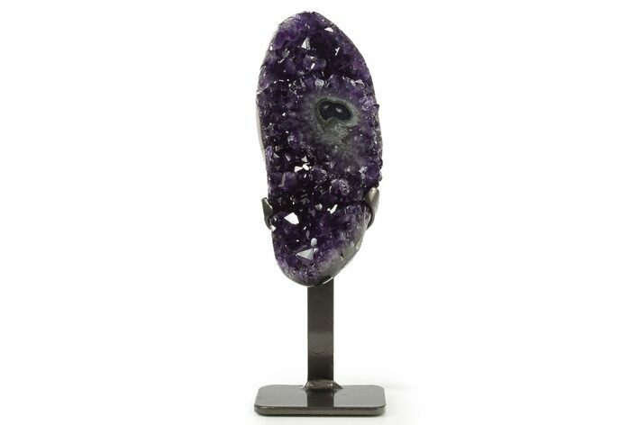 Deep-Purple Amethyst Geode With Metal Stand - Uruguay #342517